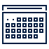 Icon of a calendar, representing premium events