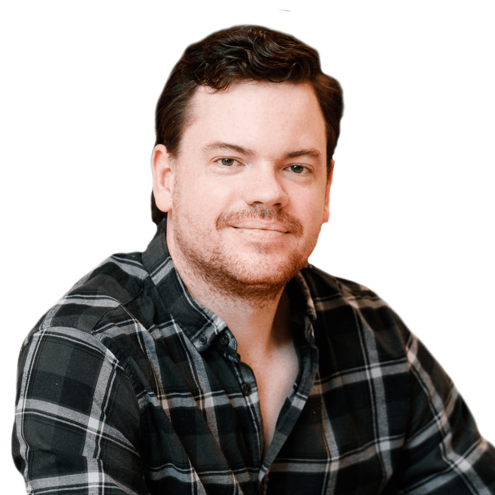 Headshot photo of Callam Pickering looking at the camera