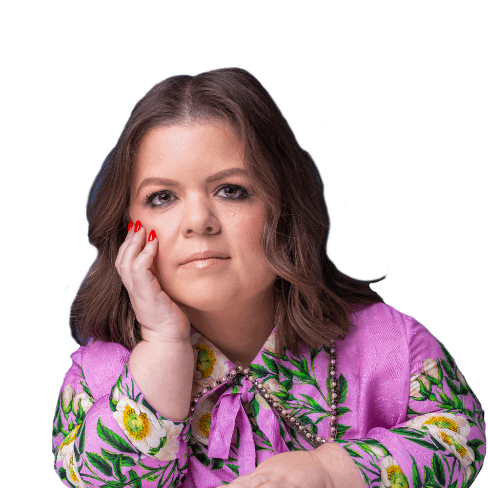 Headshot photo of Sinead Burke looking at the camera