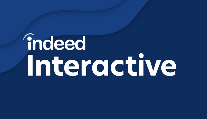 Logo d'Interactive sur fond bleu