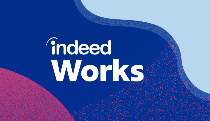 Logo di IndeedWorks (mobile) Logo di IndeedWorks su sfondo blu