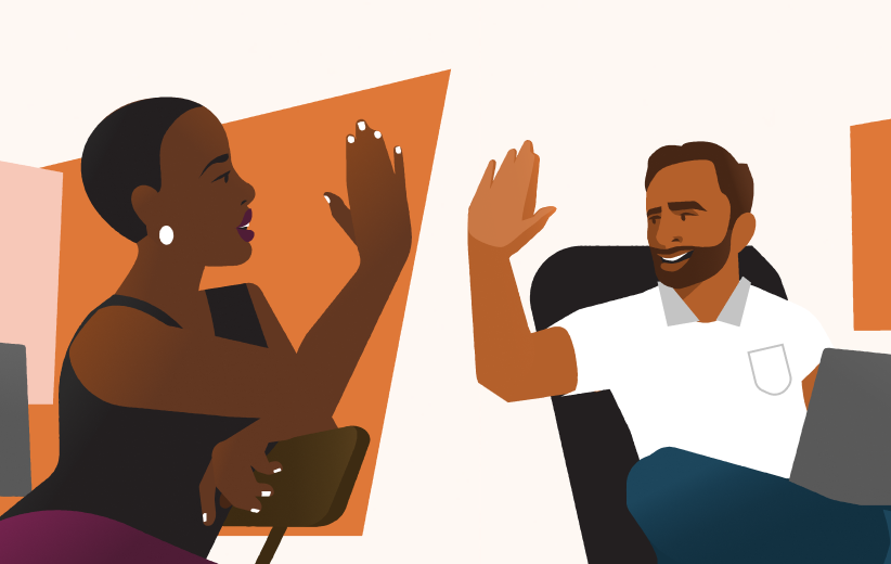 Illustrazione di una donna asiatica sorridente mentre tiene in mano il cellulare Illustrazione di una donna asiatica sorridente mentre tiene in mano il cellulare